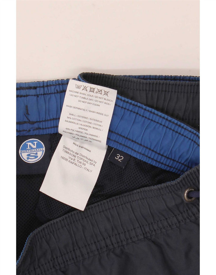 Pantaloncini da bagno da uomo North Sails medio cotone blu navy
