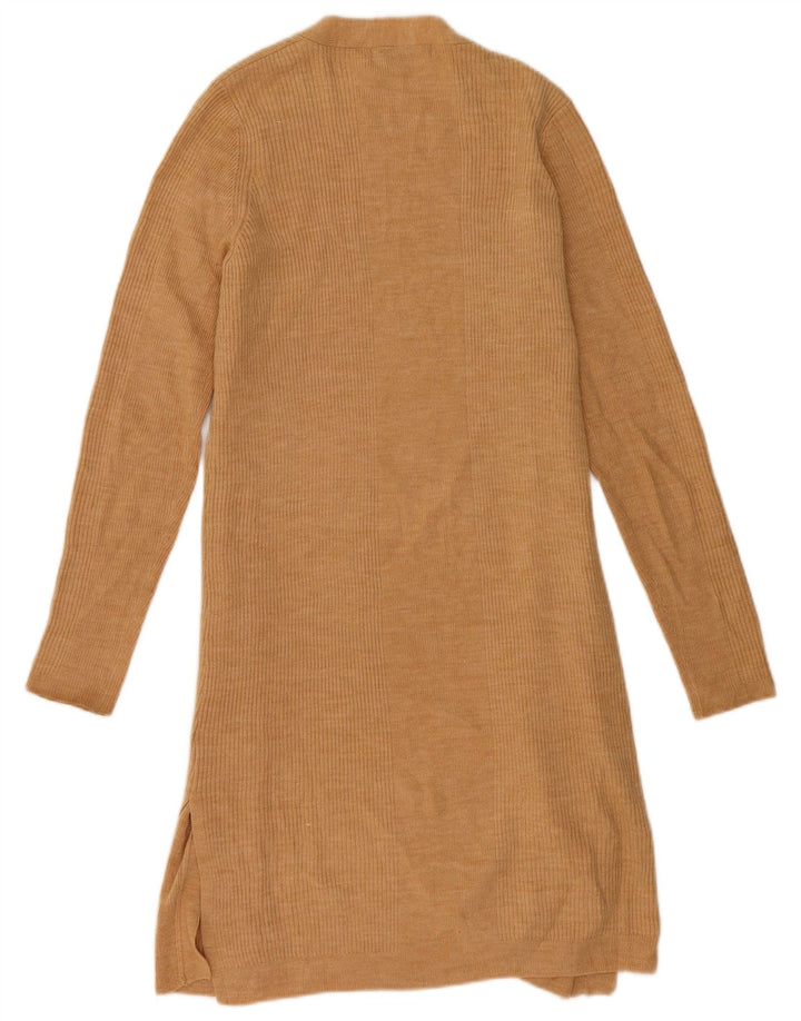 Maglione cardigan aperto lungo da donna Marks & Spencer UK 14 Beige medio