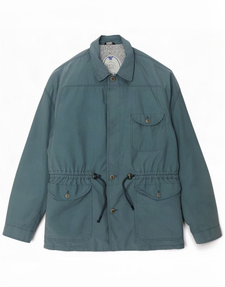 Giacca vintage da uomo in poliestere verde medio