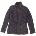 Giacca trapuntata da donna Superdry UK 12 nylon blu navy medio