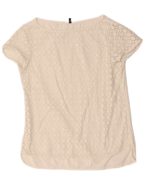 Benetton Womens Blouse Top UK 14 Medium White