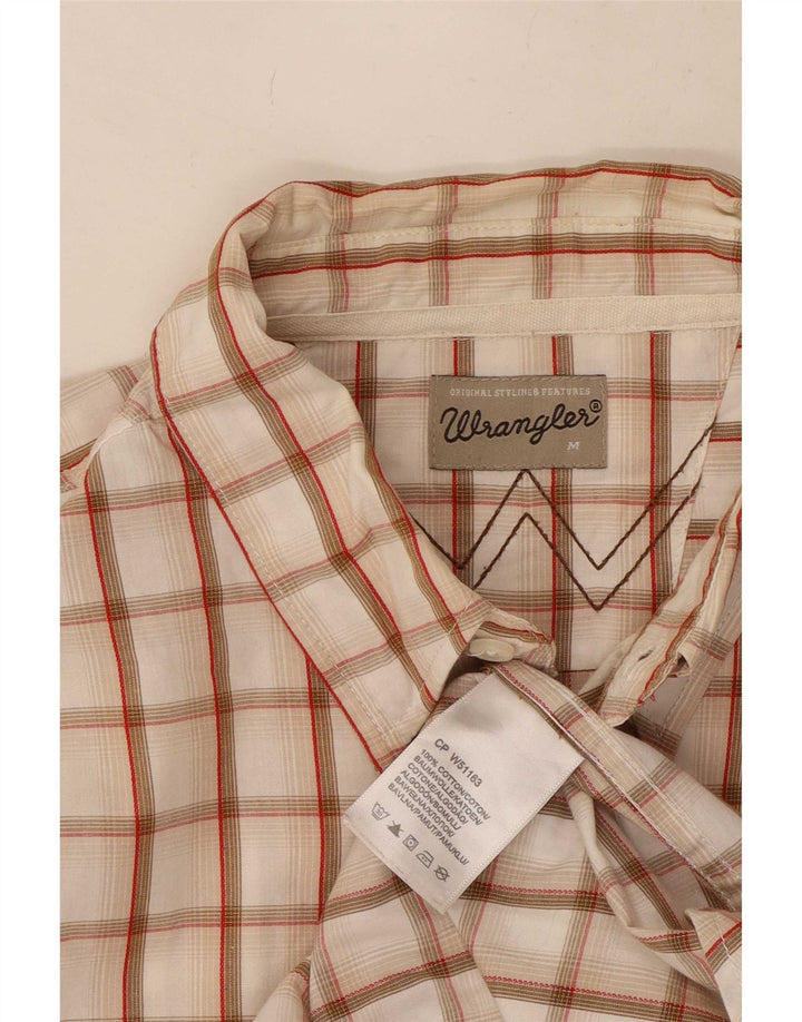 Camicia da uomo Wrangler in cotone a quadri beige medio