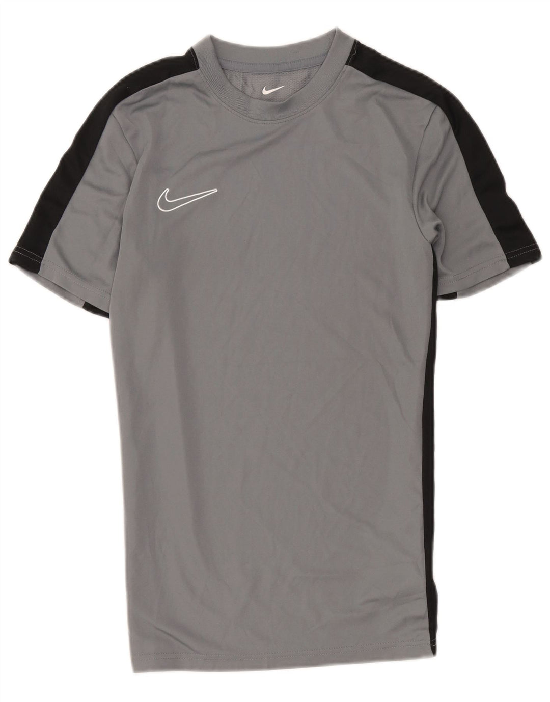 T-shirt Nike Dri Fit Slim Fit da uomo, piccola, in poliestere color block grigio