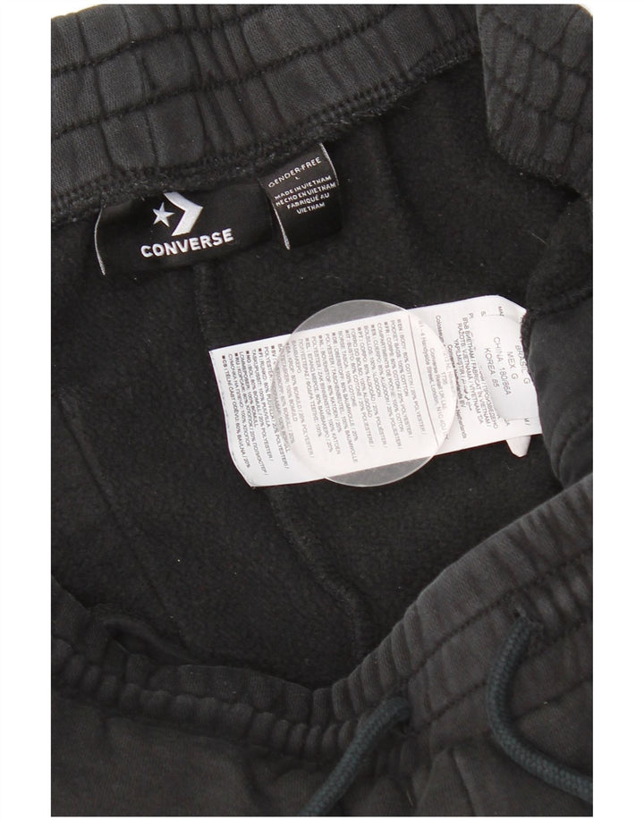 Converse Pantaloni da tuta grafica da uomo Joggers grandi in cotone nero