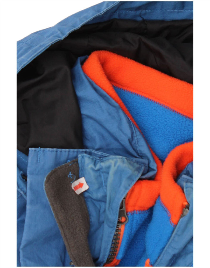 Giacca a vento con cappuccio da uomo TIMBERLAND UK 36 Small Blu Poliestere