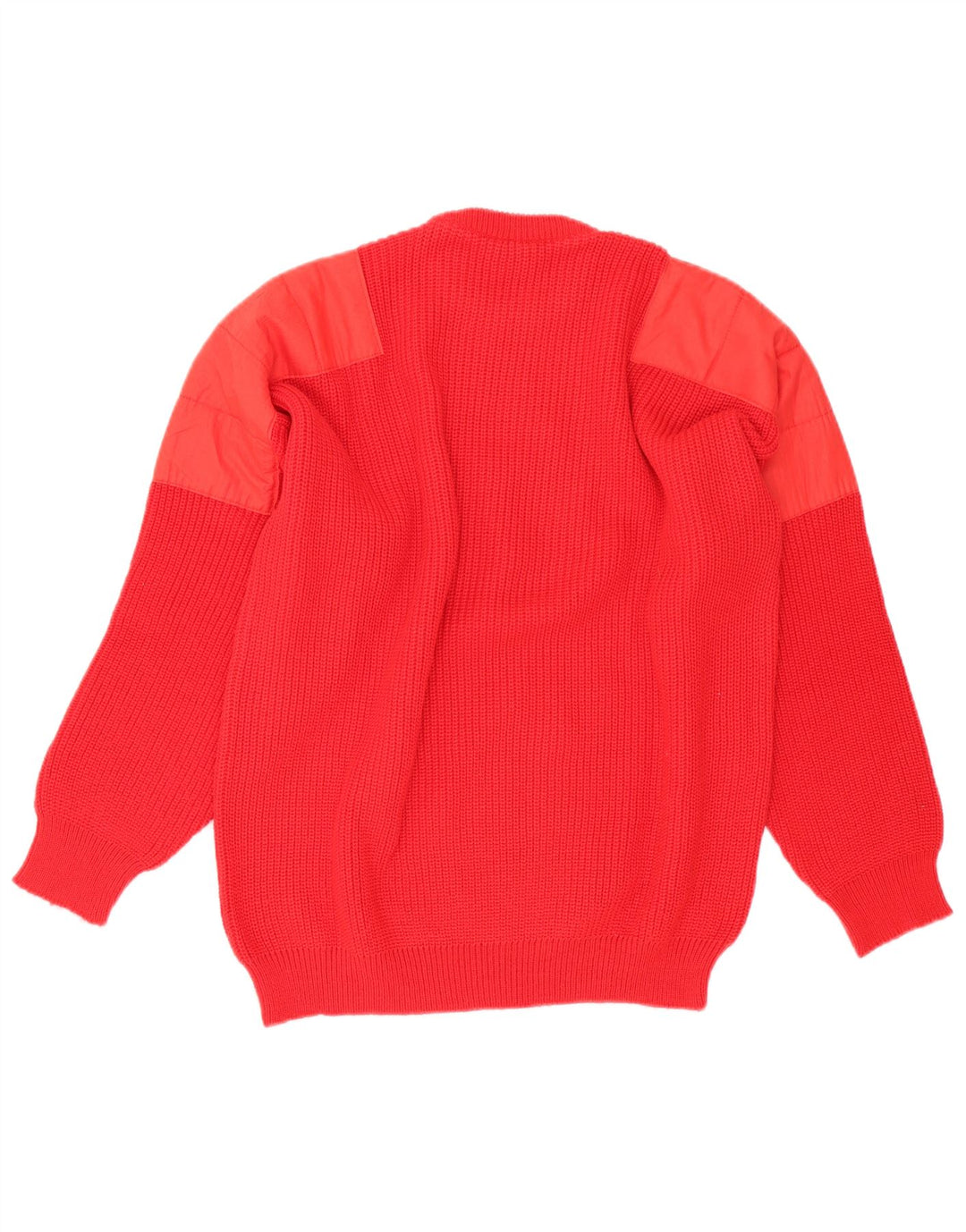 Maglione vintage da uomo girocollo in lana rossa media