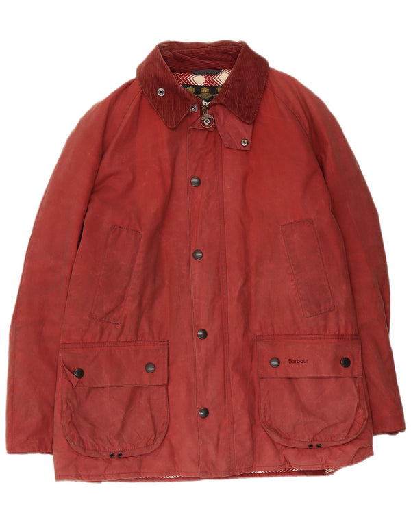 Giacca da uomo in cotone cerato Barbour UK 40 grande cotone rosso