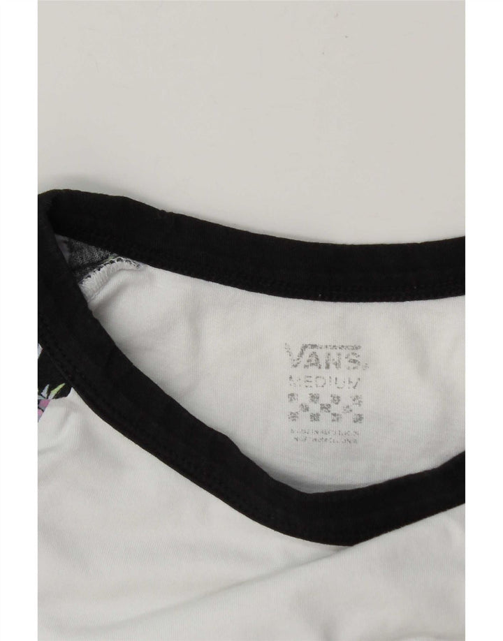 Maglia da donna Vans manica 3/4 UK 14 Medium White Colourblock