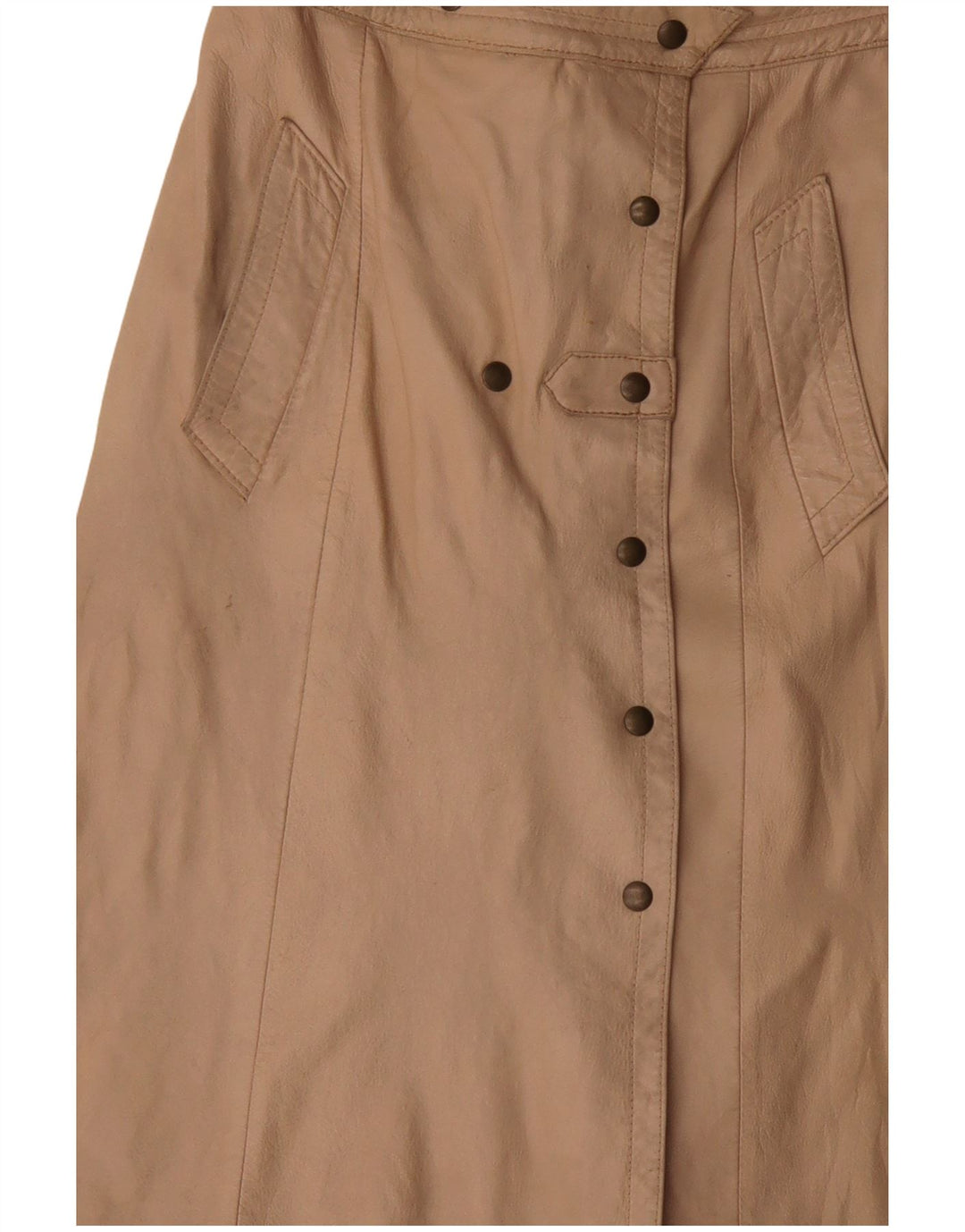 Gonna in pelle da donna VINTAGE W30 Beige medio