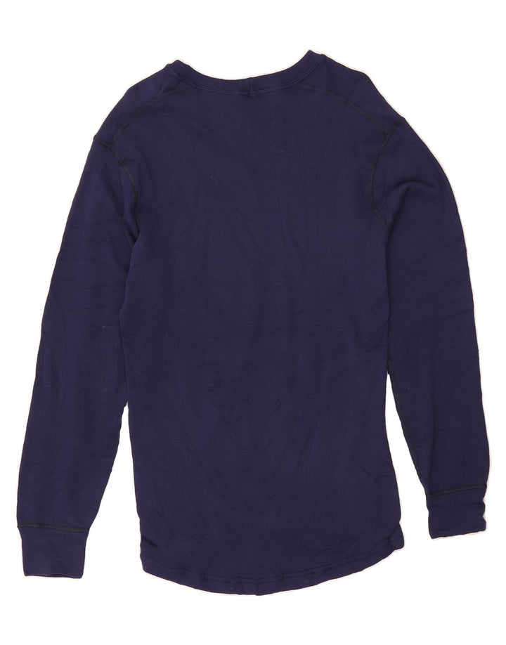 HELLY HANSEN Womens Top Long Sleeve UK 14 Medium Navy Blue Polyester Vintage Helly Hansen and Second-Hand Helly Hansen from Messina Hembry 
