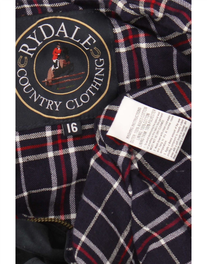 Giacca da donna in cotone cerato Rydale UK 16 grande blu navy
