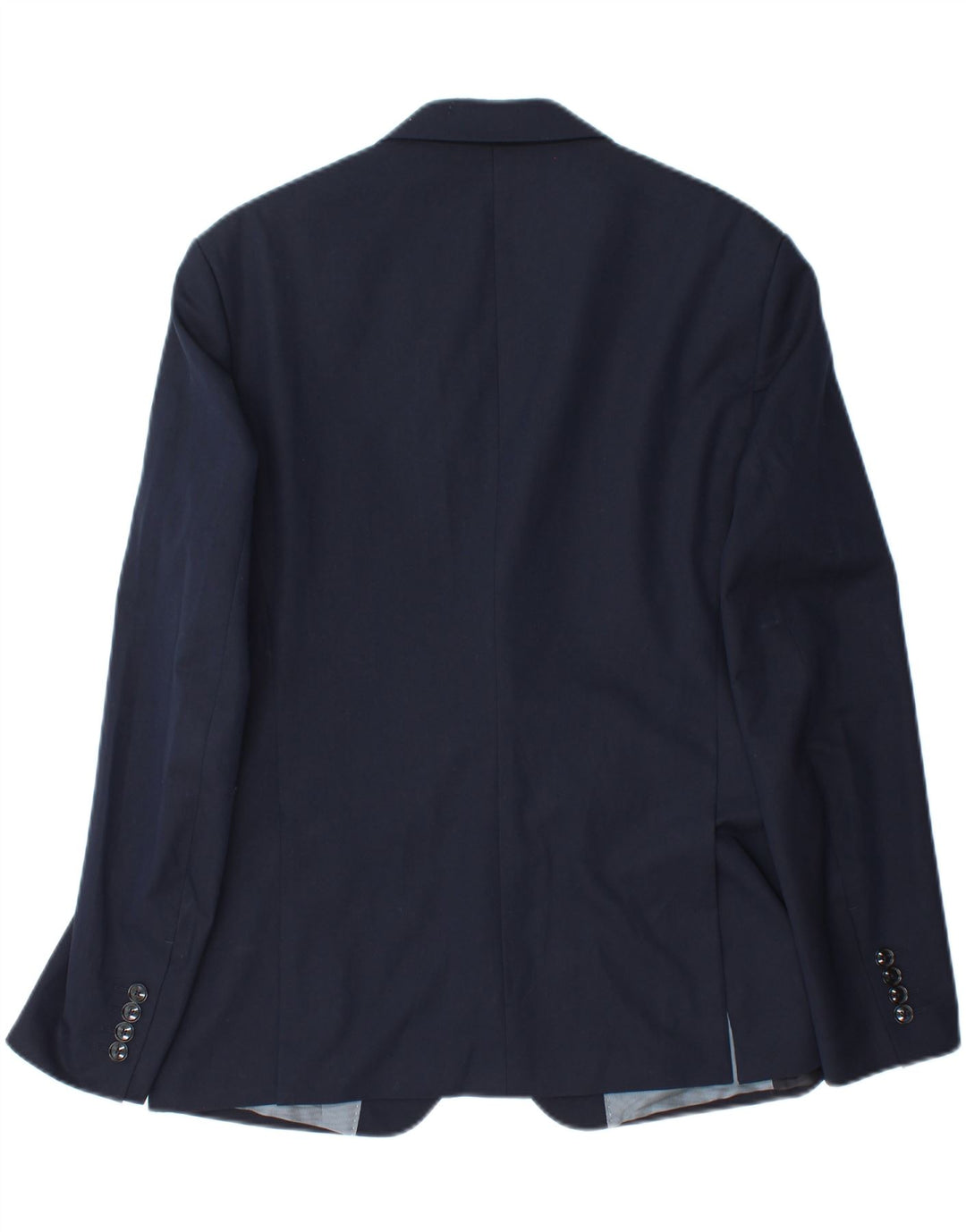 ZARA Mens 2 Button Blazer Jacket EU 48 Medium Navy Blue Viscose Vintage Zara and Second-Hand Zara from Messina Hembry 
