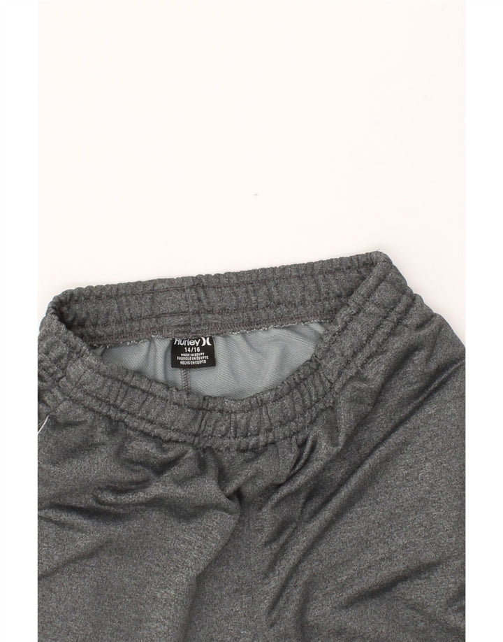 HURLEY Boys Tracksuit Trousers Joggers 14-15 Years  Grey Polyester Vintage Hurley and Second-Hand Hurley from Messina Hembry 
