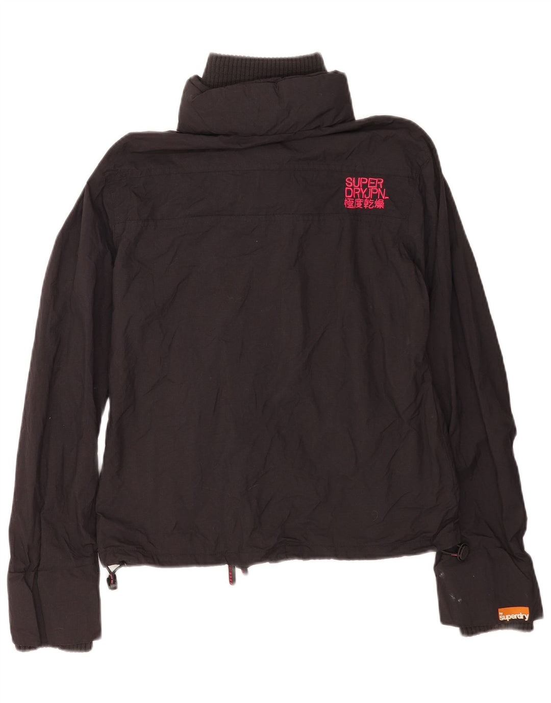 Giacca a vento grafica da donna Superdry UK 16 grande nylon nero