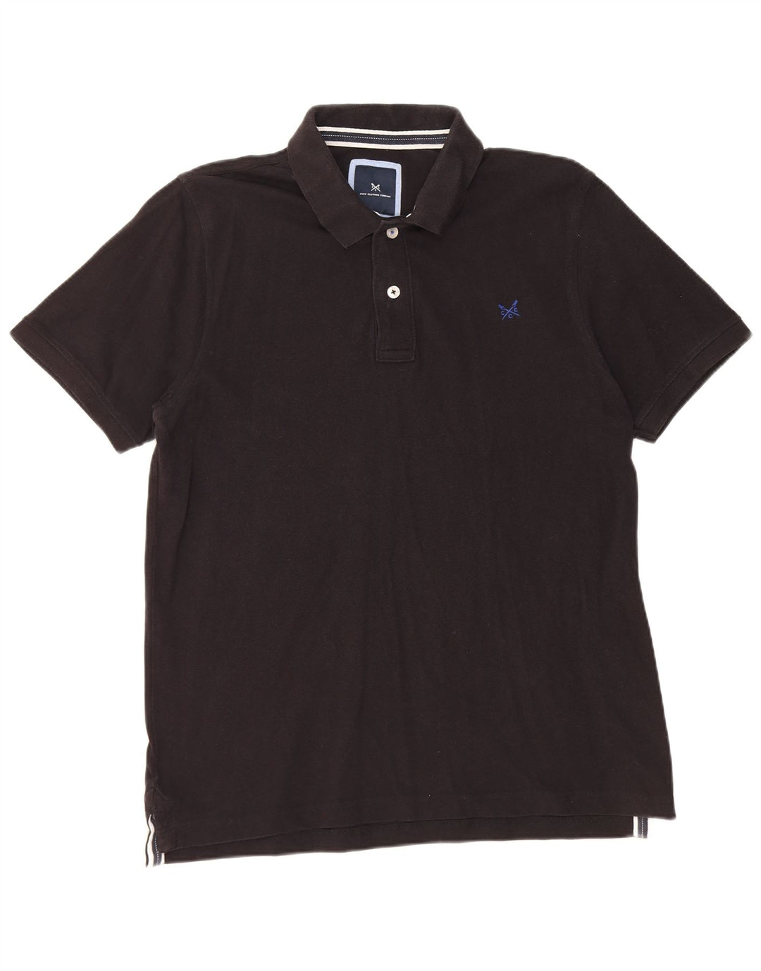 Crew Clothing Polo da uomo grande in cotone nero