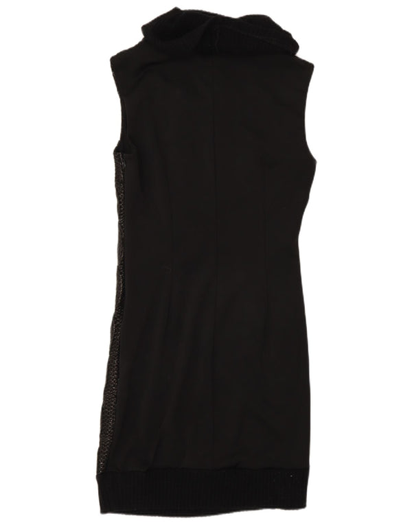 Rinascimento Abito Maglia da Donna Senza Maniche con Collo Alto UK 12 Medio Nero