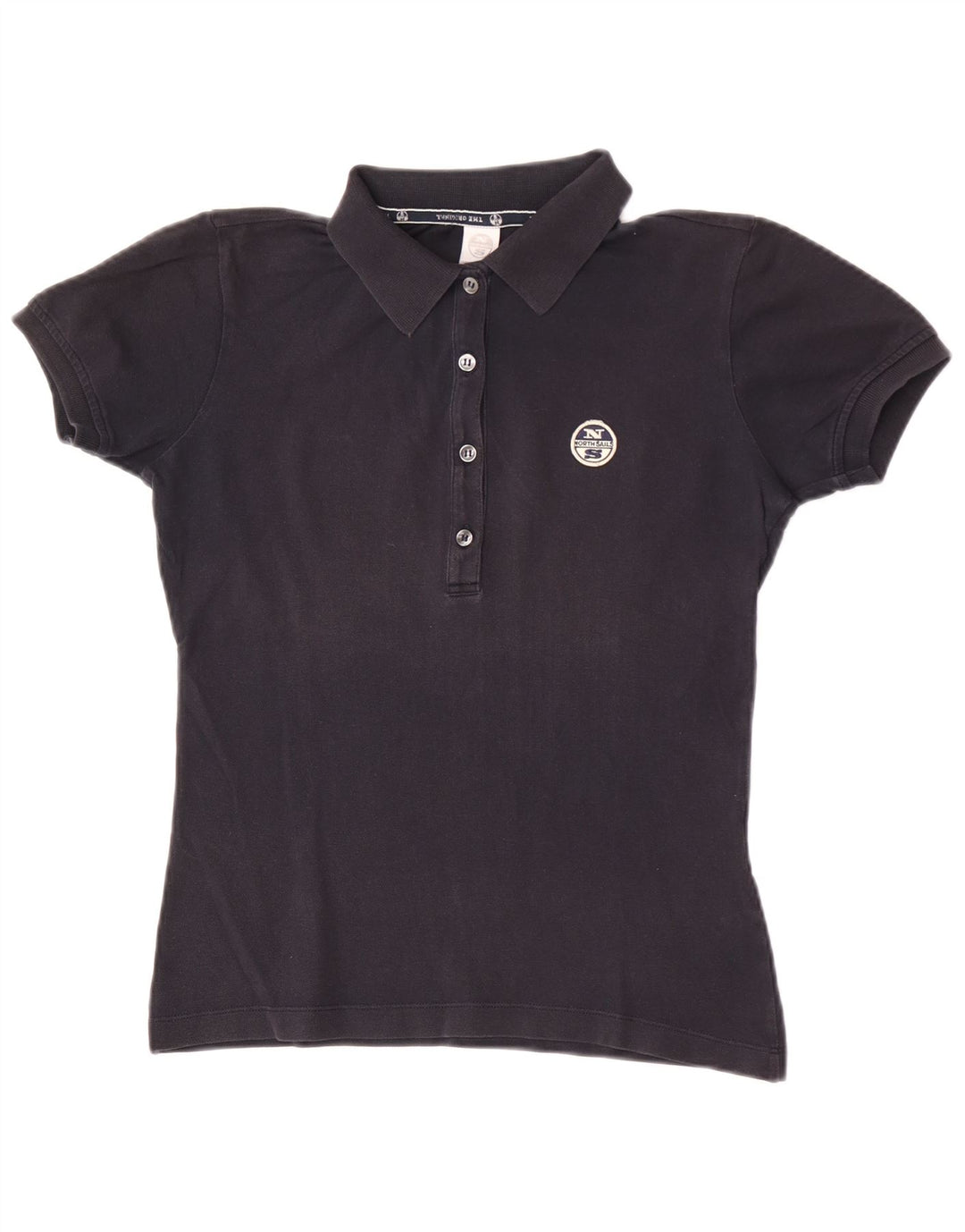 Polo da donna North Sails UK 12 cotone nero medio