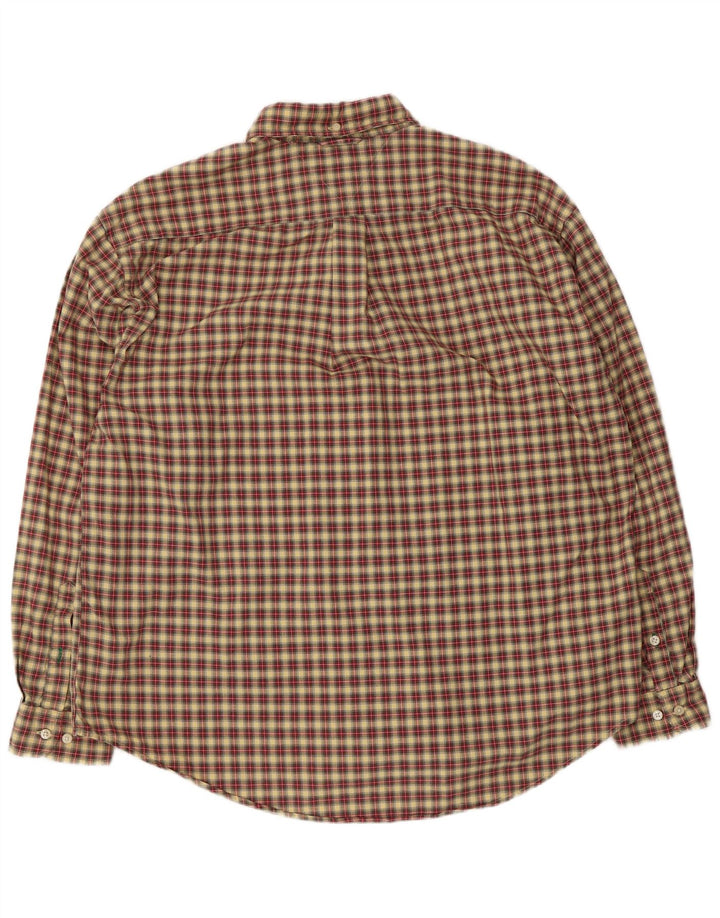 Camicia da uomo Tommy Hilfiger XL in cotone a quadri beige