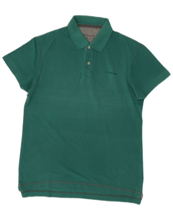 CALVIN KLEIN JEANS Polo Uomo Piccola Verde Cotone