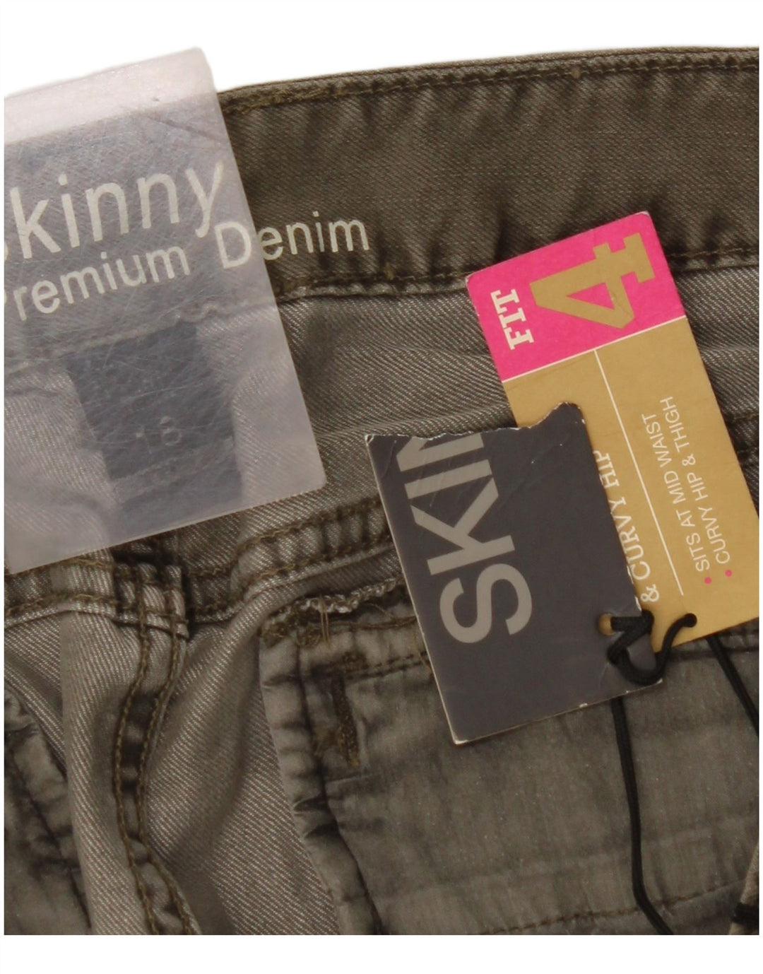 Pantaloni cargo MOSSIMO Curvy a vita media da donna US 18 2XL W42 L33 Cachi