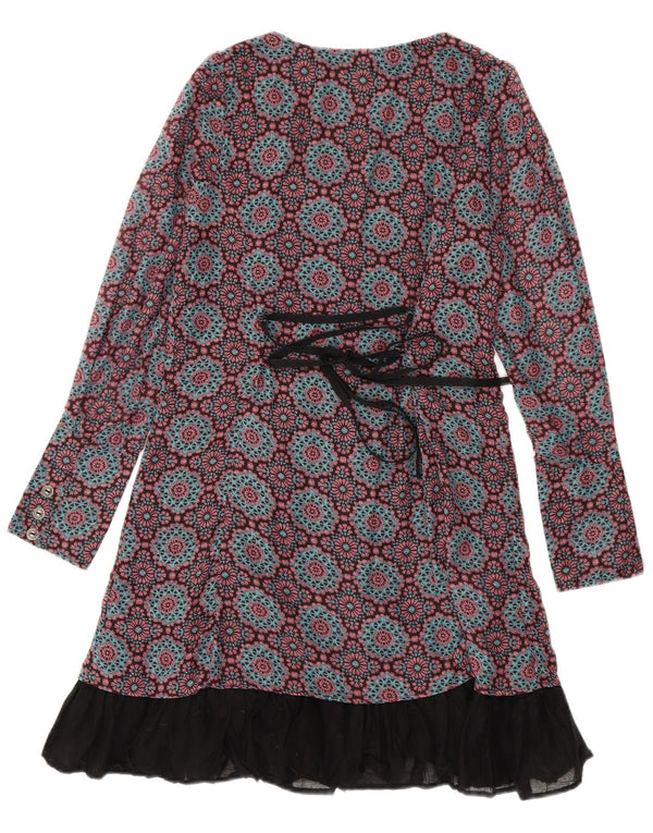 Abito a trapezio a maniche lunghe da donna Joe Browns UK 12 Rosso medio floreale