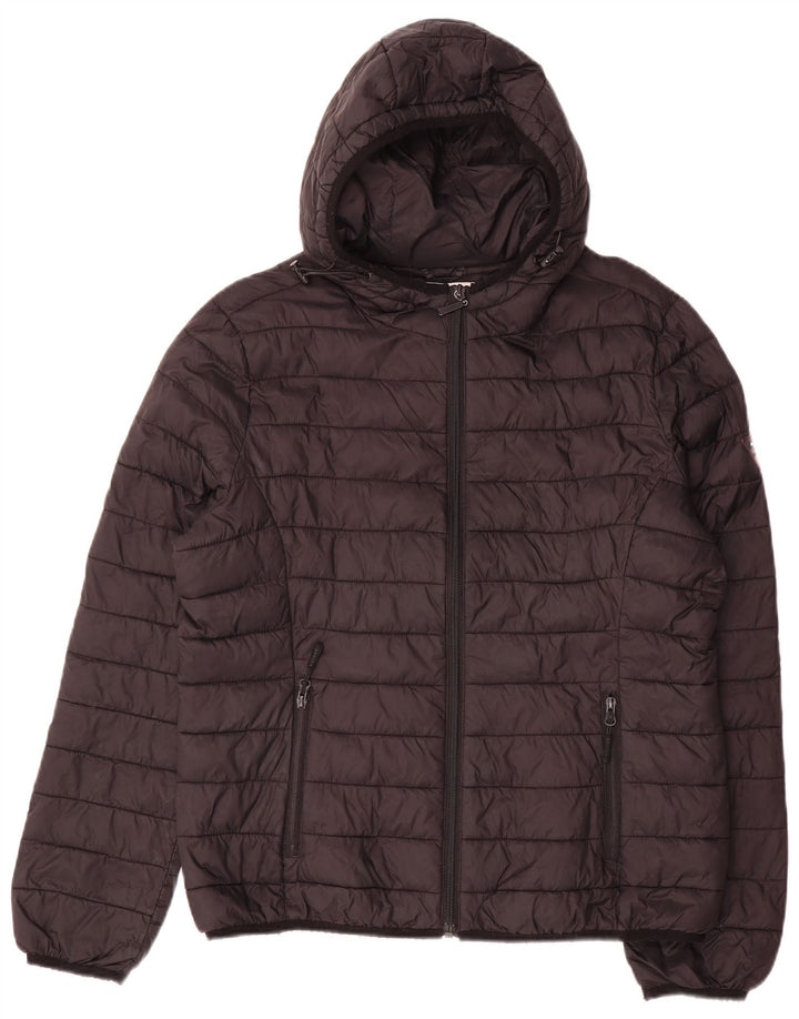 Giacca imbottita con cappuccio da donna Carrera UK 16 grande nylon nero