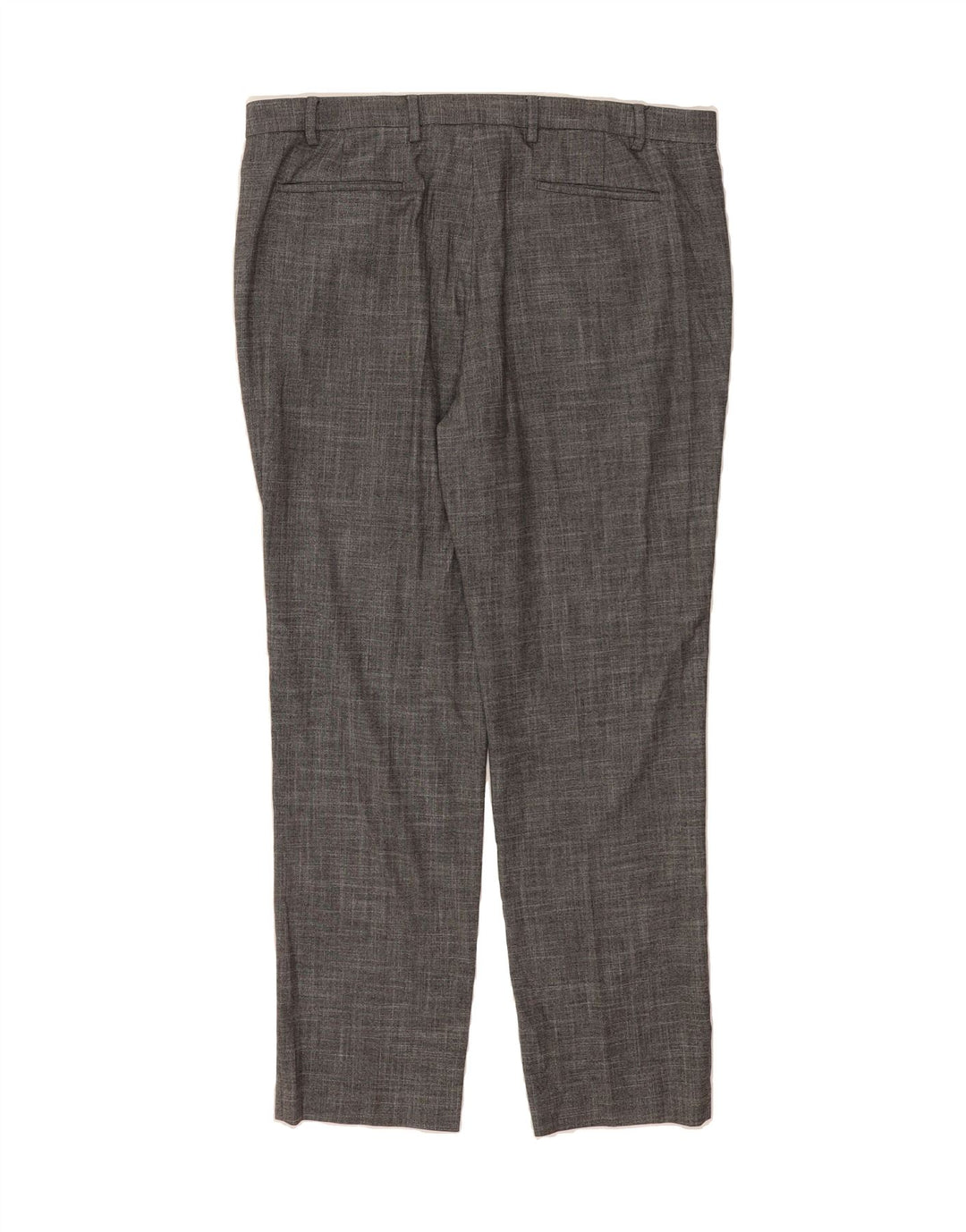 MARKS & SPENCER Mens Straight Suit Trousers W40 L33 Grey Polyester Vintage Marks & Spencer and Second-Hand Marks & Spencer from Messina Hembry 