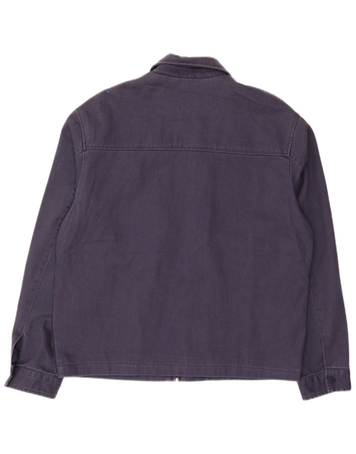 Giubbotto bomber da uomo Zara UK 38 cotone blu navy medio