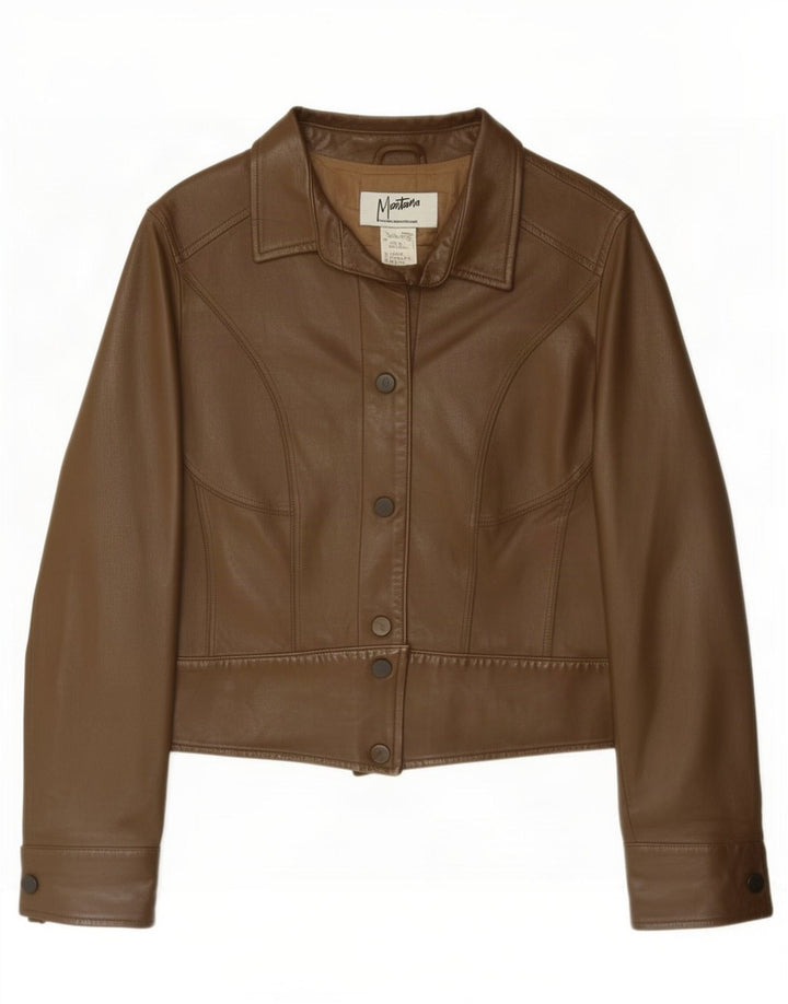 Giacca in pelle da donna MONTANA IT 44 Marrone medio