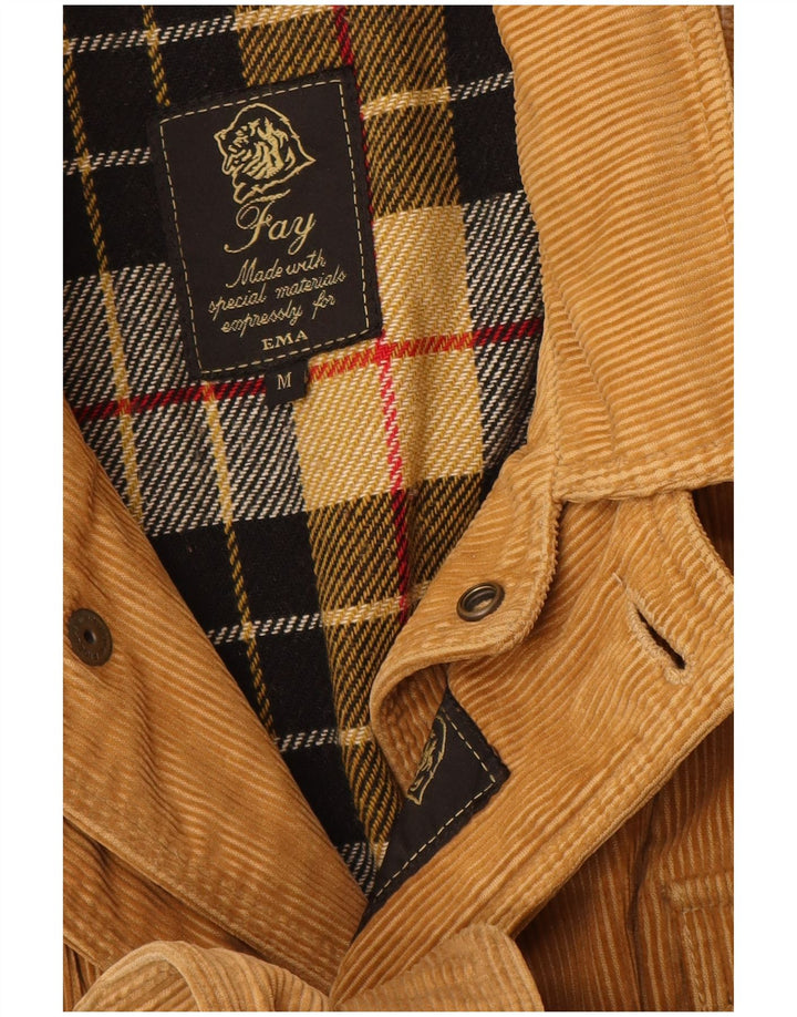 Giacca a vento in velluto a coste da uomo Fay UK 38 Cotone beige medio