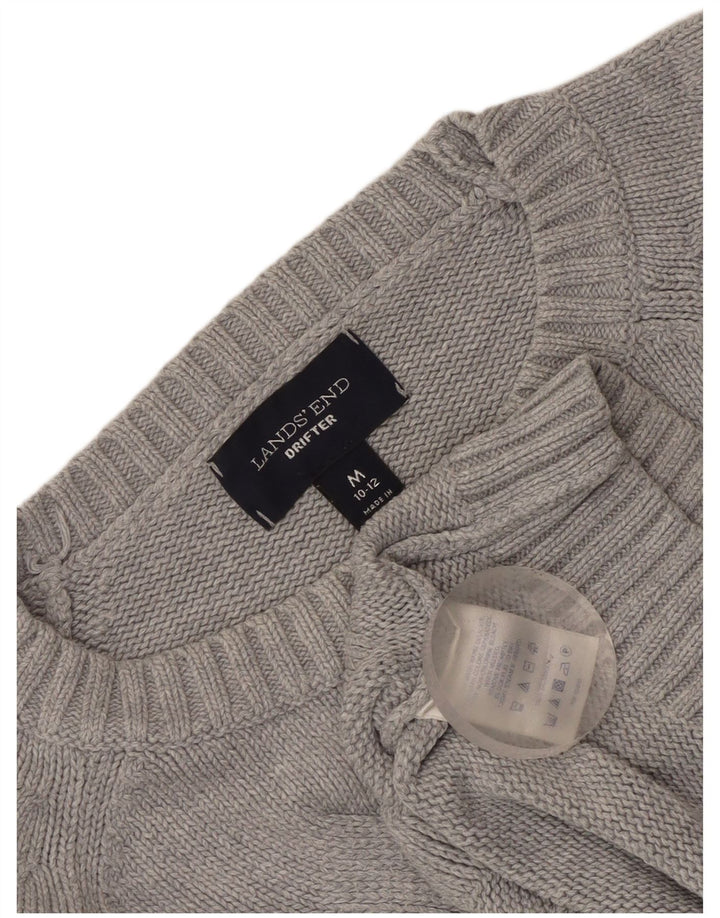 Maglione con scollo a barca Drifter da donna Lands End UK 10/12 Grigio medio