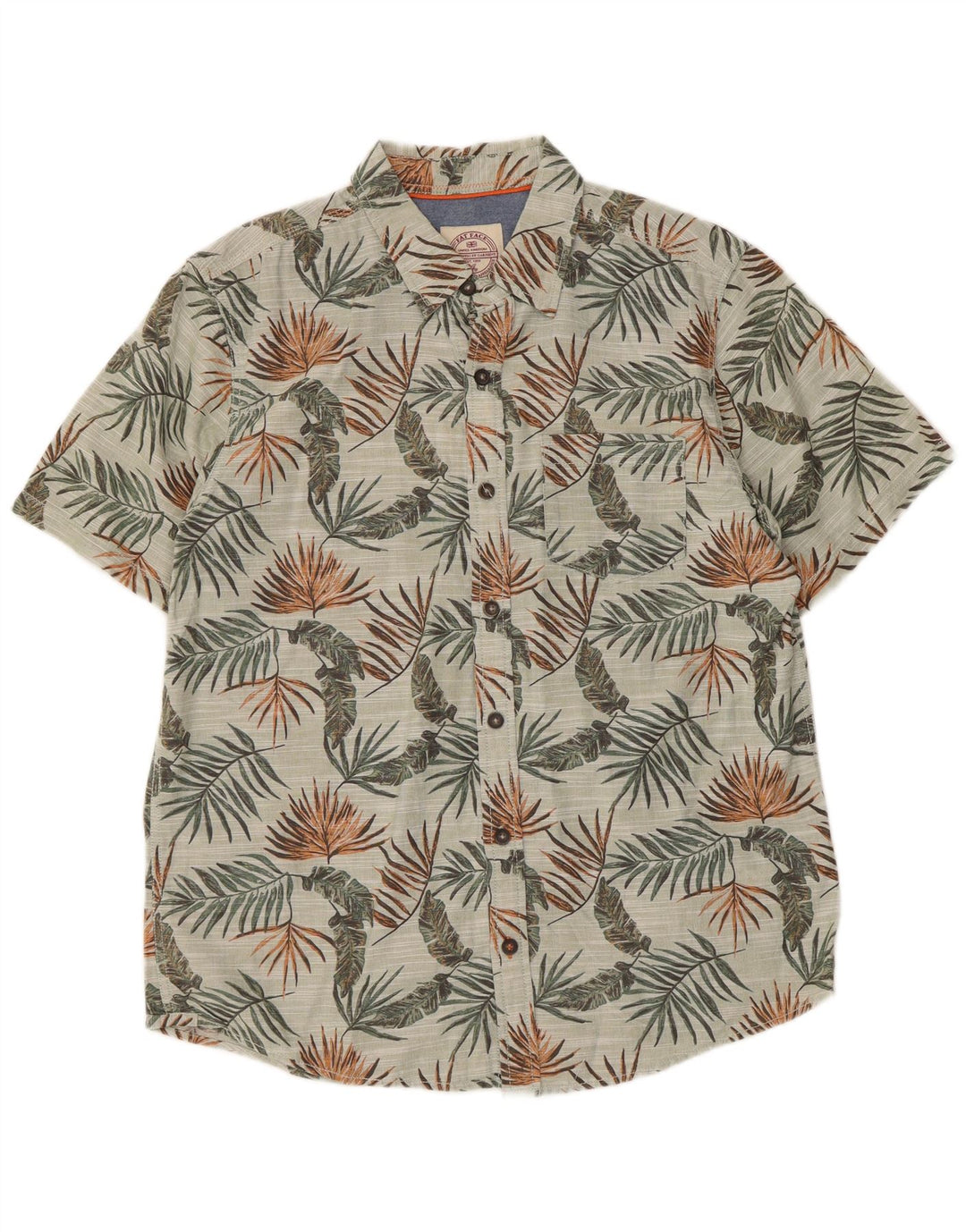 Camicia a maniche corte da uomo Fat Face Cotone floreale grigio medio