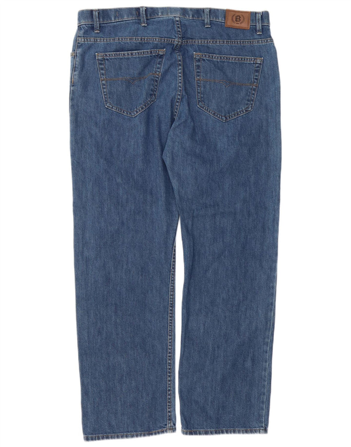 Jeans dritti da uomo Marks & Spencer Blue Harbour W38 L31 cotone blu