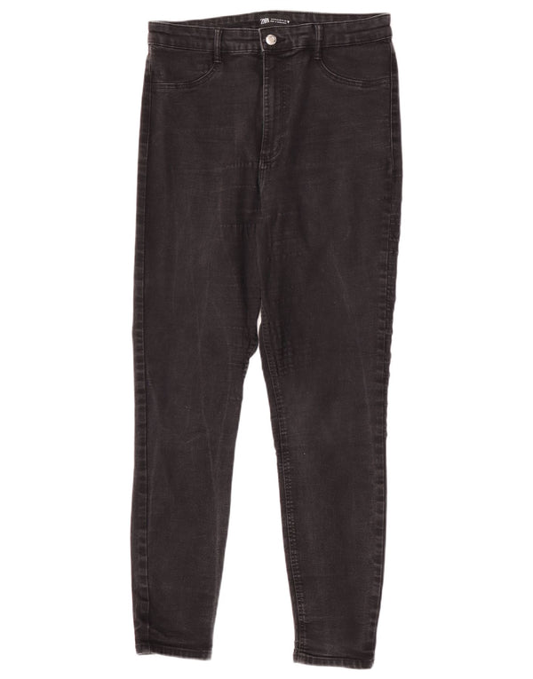 Jeans skinny a vita alta da donna Zara EU 44 XL W34 L28 Nero