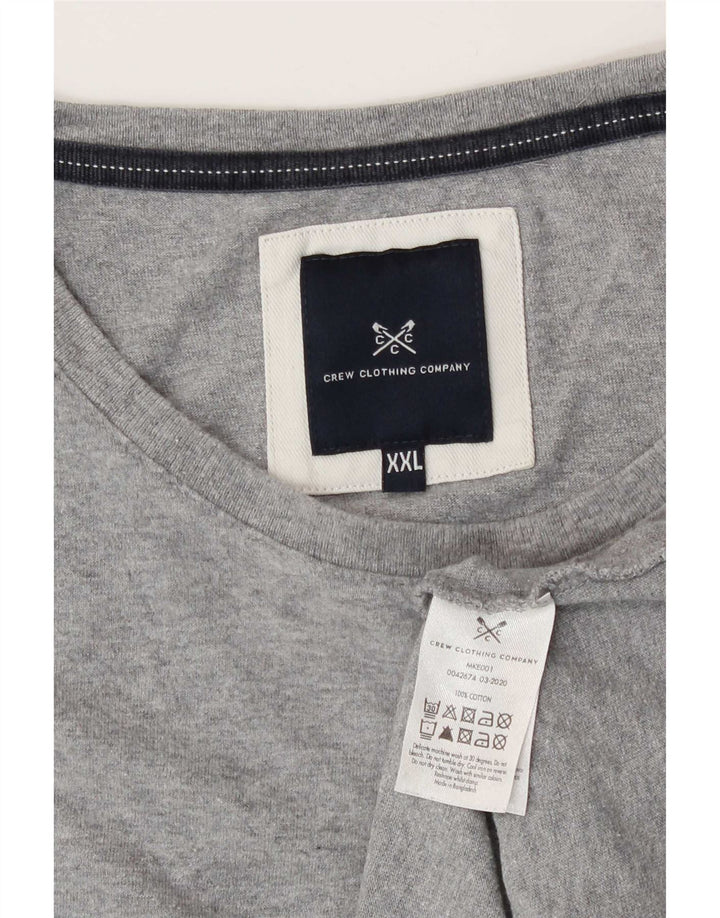 Crew Clothing T-shirt da uomo Top 2XL Cotone grigio