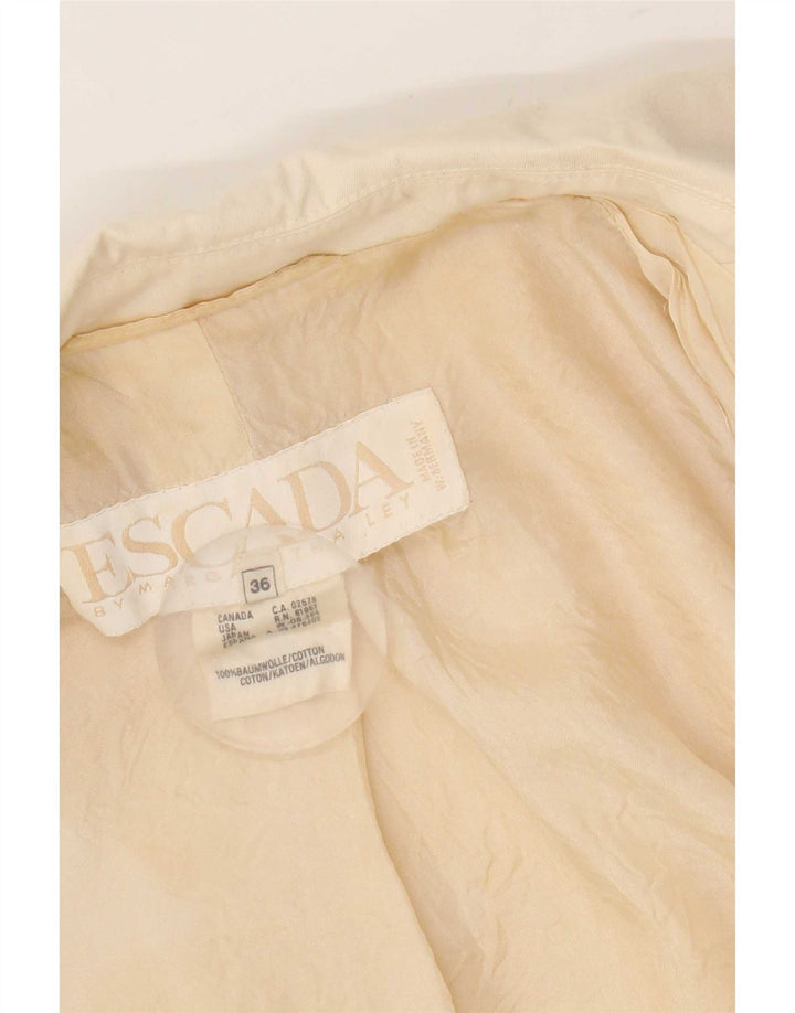 Giacca Bolero aperto da donna Escada EU 36 piccolo cotone beige