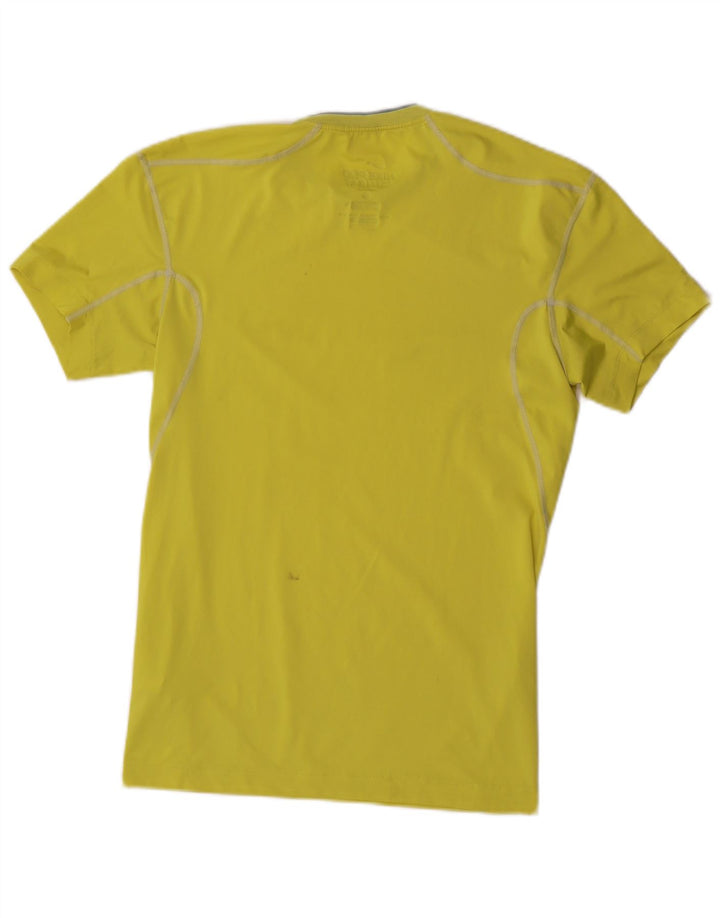 Nike Uomo Dri Fit T-shirt Top Large Giallo Poliestere Sport