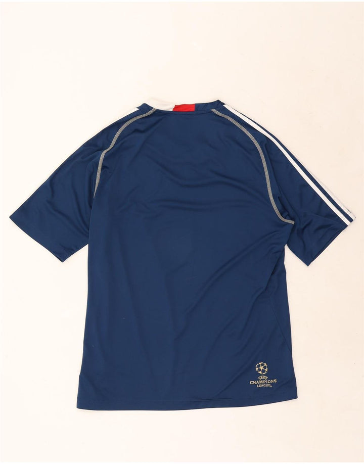 T-shirt Adidas Climalite da uomo, grande, in poliestere blu navy
