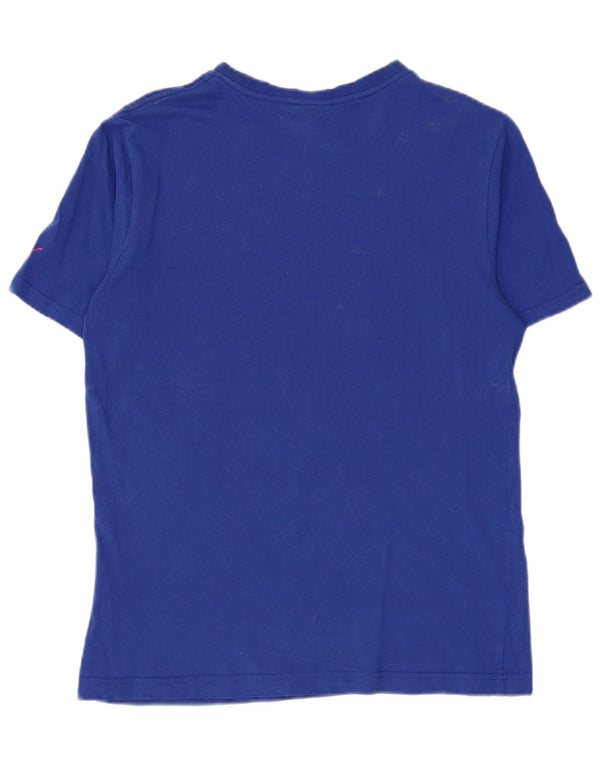 T-shirt grafica da uomo Puma Top Small in cotone blu