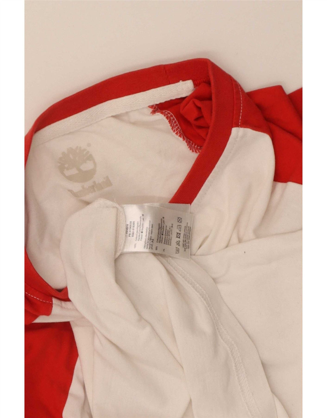 Top grafico da donna Timberland manica lunga UK 10 Small White Colourblock