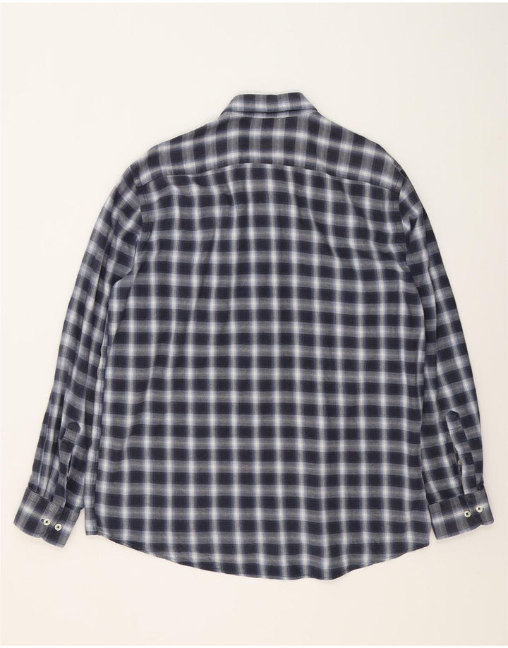 CARRERA Camicia da uomo in flanella vestibilità regolare 2XL Blu navy a quadri