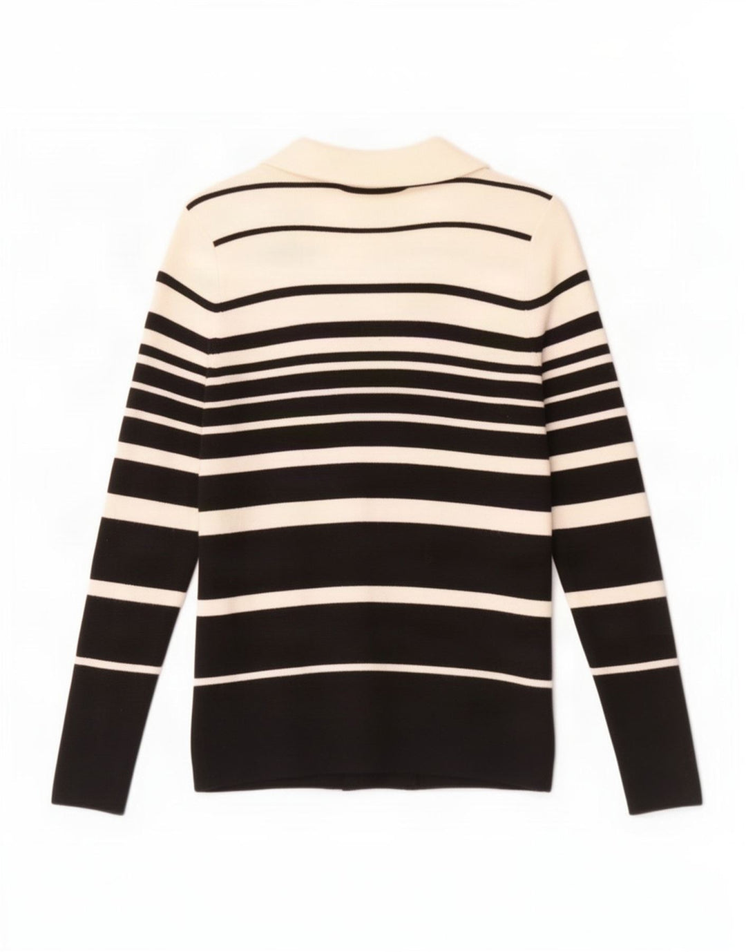 Maglione cardigan aperto da donna Marks & Spencer UK 10 piccolo a righe nere