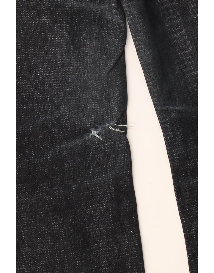 Jeans dritti da donna BENETTON W31 L30 cotone blu navy