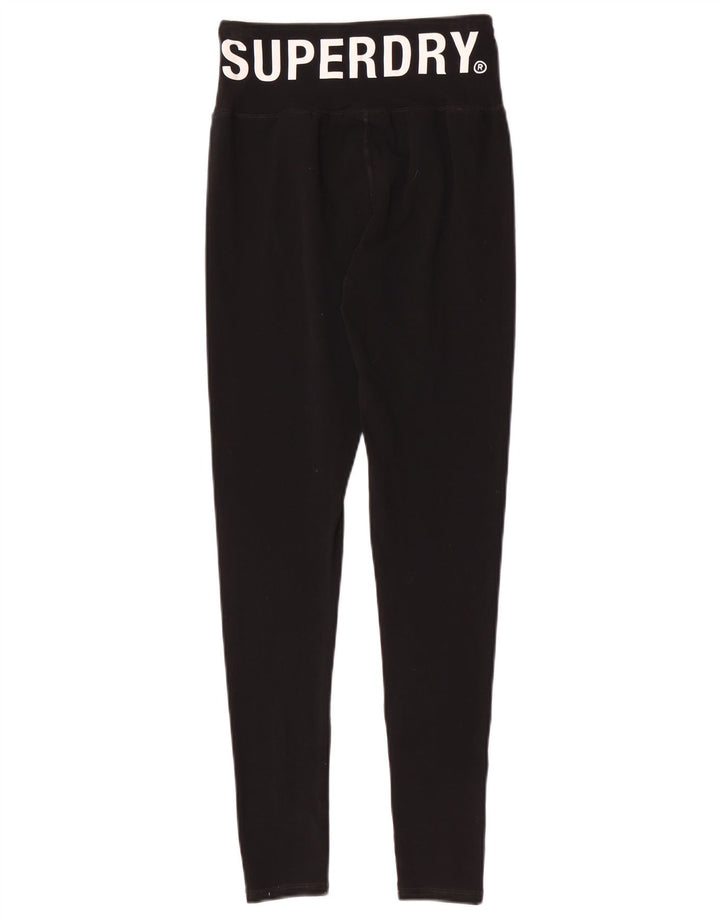 Leggings grafici da donna Superdry UK 8 Small cotone nero