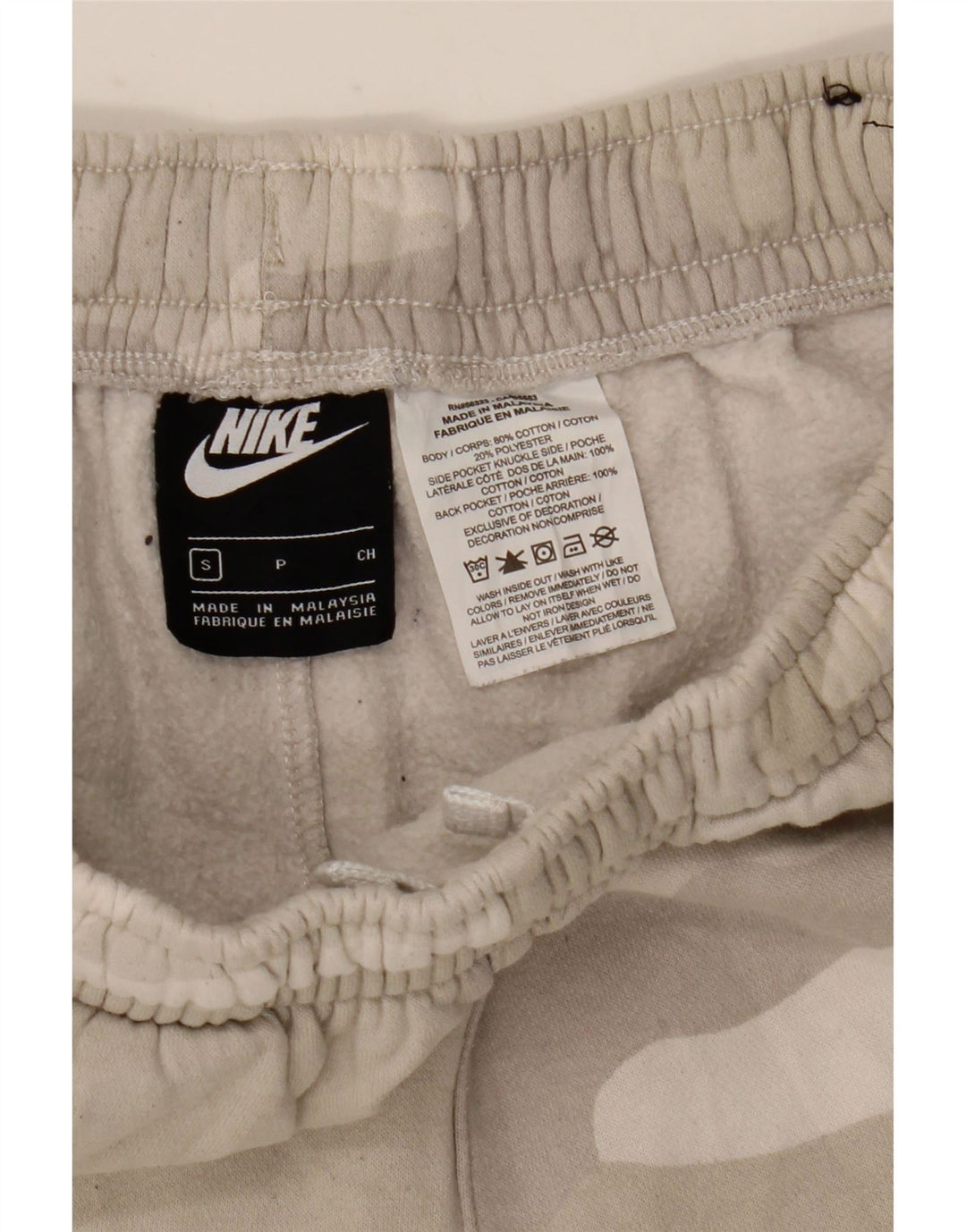 Pantaloncini sportivi Nike da uomo piccoli in cotone mimetico grigio