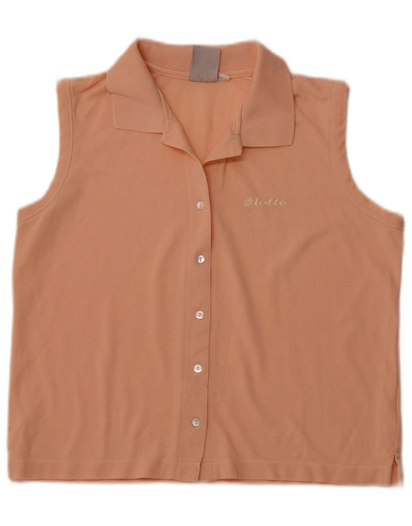 LOTTO Camicetta senza maniche corta da donna UK 14 Large Arancione