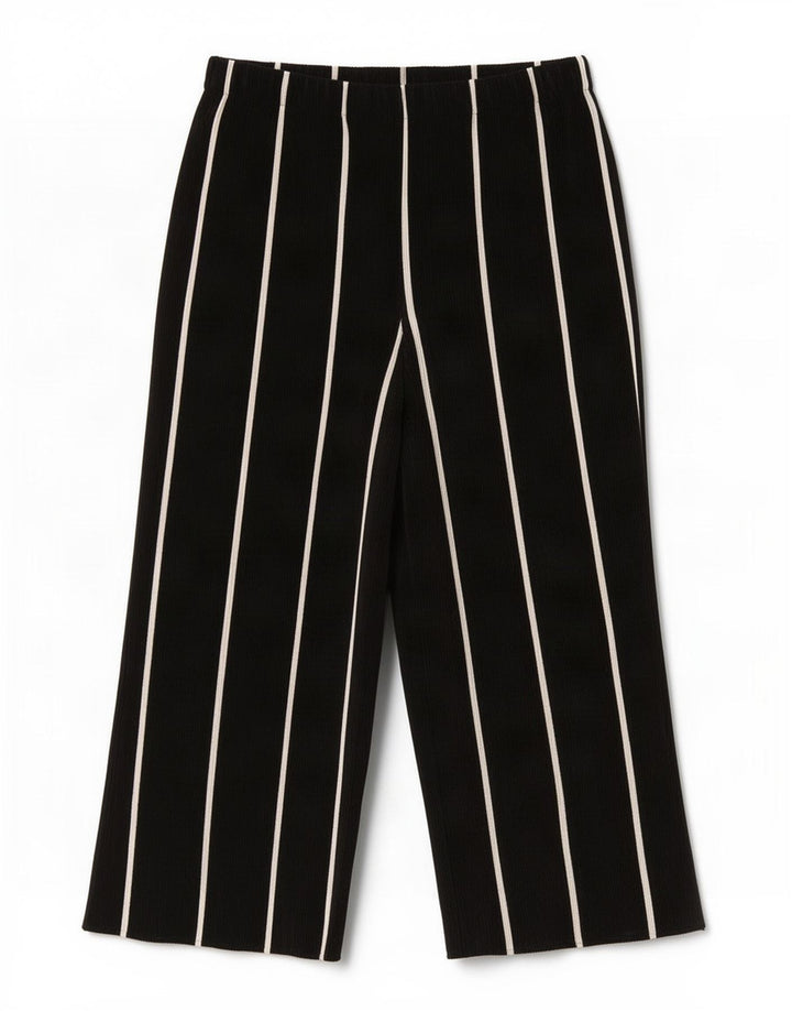 Pantaloni Capri Cullotes da donna Zara piccoli W26 L22 a righe neri