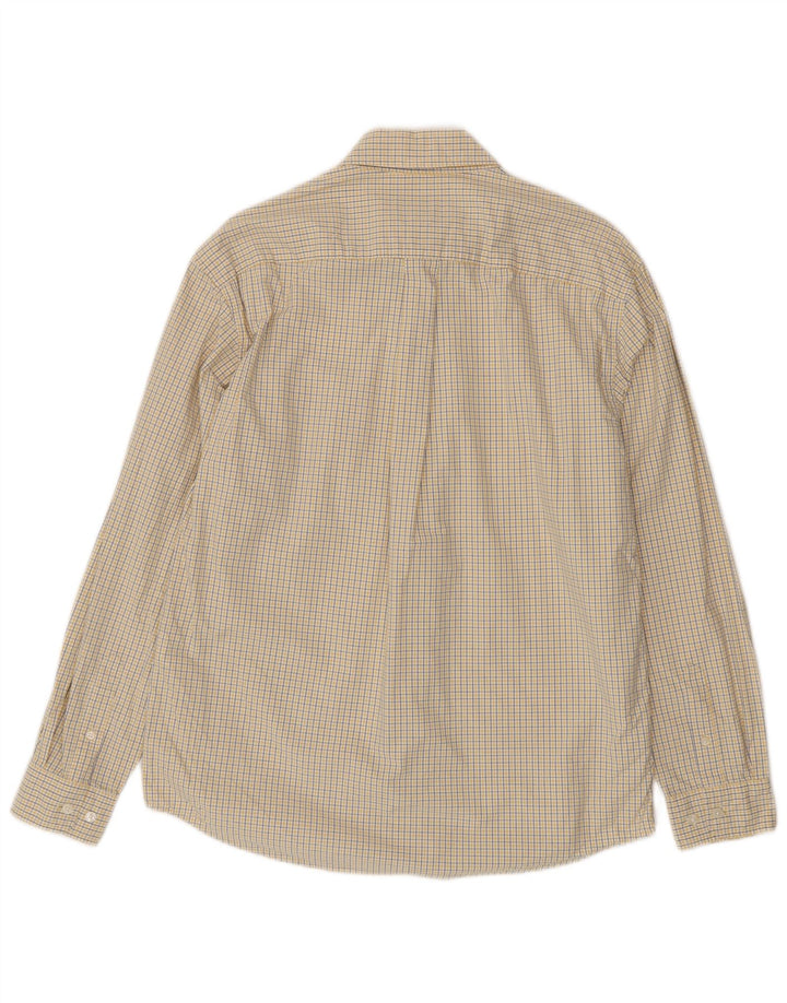 Camicia da uomo Eddie Bauer in cotone a quadri giallo medio