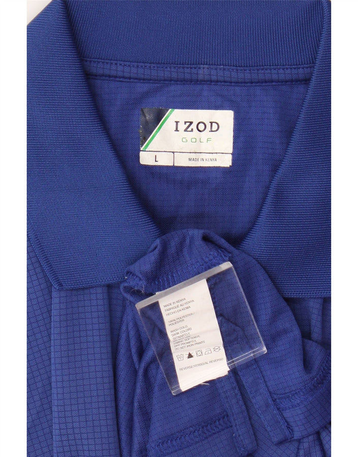 Polo da uomo Izod grande in poliestere blu