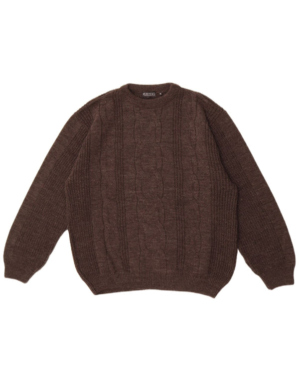 Maglione maglione girocollo da uomo vestibilità ampia Barisal poliacrilico grigio medio